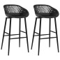 vidaXL Barhocker 2 Stk. Schwarz vidaXL Barhocker 2 Stk. Schwarz