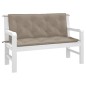 Gartenbank-Auflagen 2 Stk. Taupe 120x50x7 cm Oxford-Gewebe Gartenbank-Auflagen 2 Stk. Taupe 120x50x7 cm Oxford-Gewebe