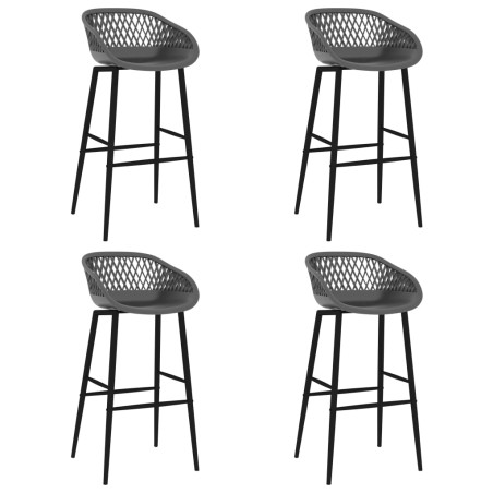 vidaXL Barhocker 4 Stk. Grau 