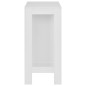 vidaXL Bartisch mit Regal Weiß 110x50x103 cm vidaXL Bartisch mit Regal Weiß 110x50x103 cm