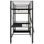 vidaXL Etagenbett mit Tischrahmen Schwarz Metall 90x200 cm vidaXL Etagenbett mit Tischrahmen Schwarz Metall 90x200 cm