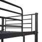 vidaXL Etagenbett mit Tischrahmen Schwarz Metall 90x200 cm vidaXL Etagenbett mit Tischrahmen Schwarz Metall 90x200 cm