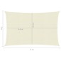 vidaXL Sonnensegel 160 g/m² Creme 3x6 m HDPE vidaXL Sonnensegel 160 g/m² Creme 3x6 m HDPE