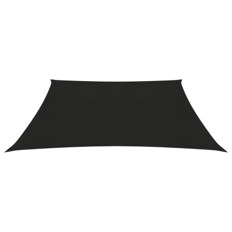 vidaXL Sonnensegel 160 g/m² Schwarz 2,5x3 m HDPE