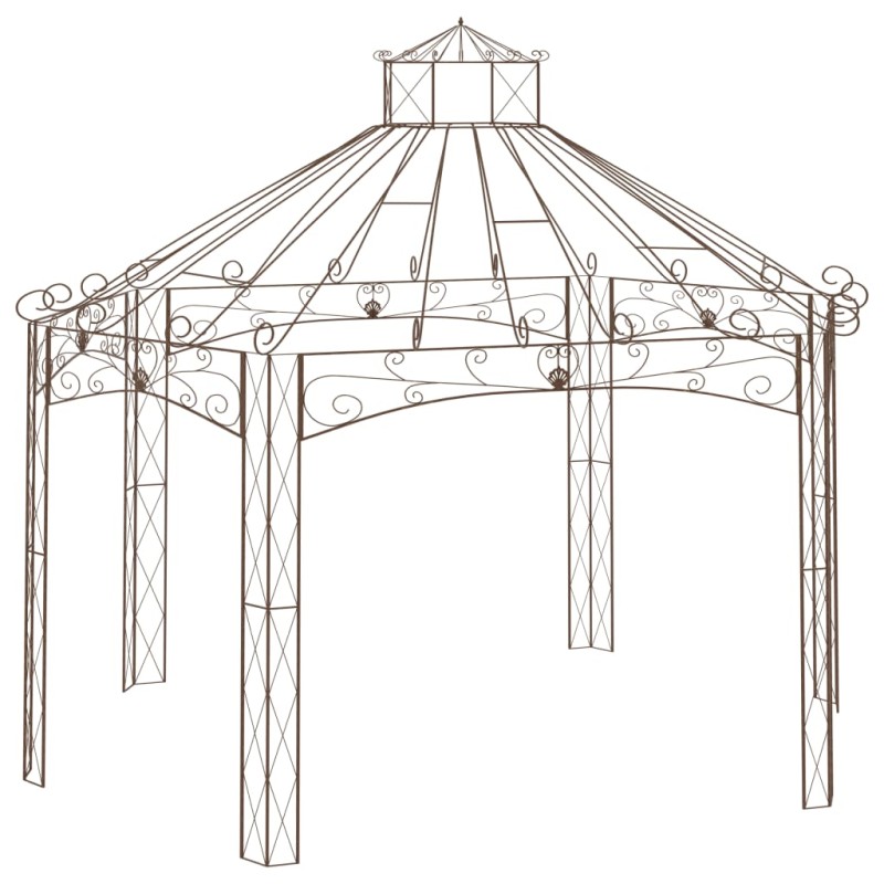 vidaXL Gartenpavillon Antik-Braun 558x350x408 cm Eisen vidaXL Gartenpavillon Antik-Braun 558x350x408 cm Eisen