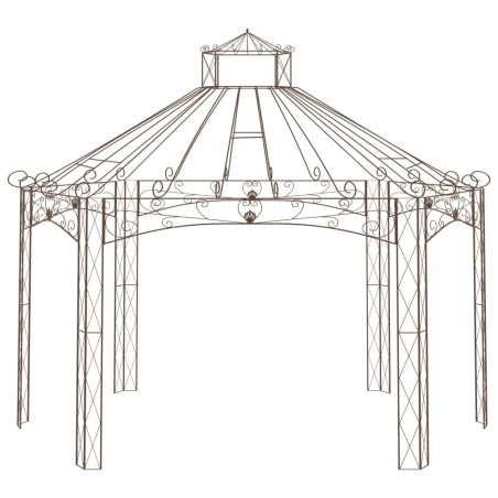 vidaXL Gartenpavillon Antik-Braun 558x350x408 cm Eisen