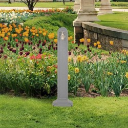 vidaXL Wasserzapfsäule Hellgrau Steinoptik