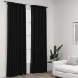 vidaXL Verdunkelungsvorhänge mit Haken Leinenoptik 2 Stk. 140x245 cm vidaXL Verdunkelungsvorhänge mit Haken Leinenoptik 2 Stk. 140x245 cm