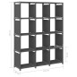 vidaXL Würfel-Regal 12 Fächer Grau 103x30x141 cm Stoff vidaXL Würfel-Regal 12 Fächer Grau 103x30x141 cm Stoff