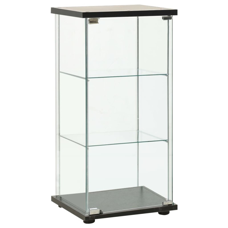 vidaXL Vitrinenschrank Hartglas Schwarz vidaXL Vitrinenschrank Hartglas Schwarz