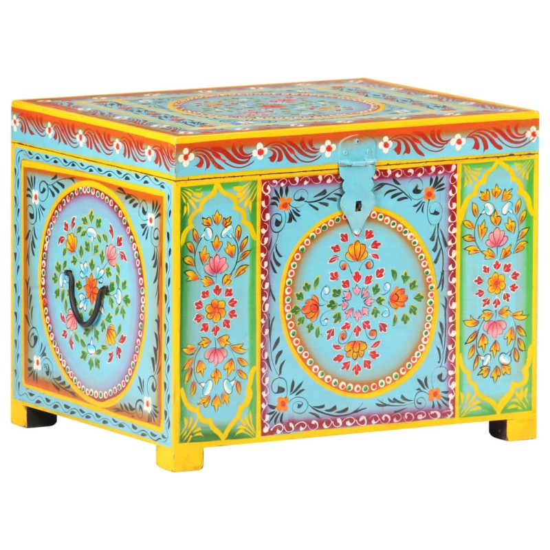 vidaXL Aufbewahrungsbox Handbemalt 50x40x40 cm Mango Massivholz vidaXL Aufbewahrungsbox Handbemalt 50x40x40 cm Mango Massivholz