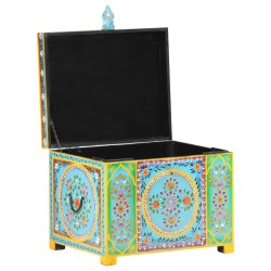 vidaXL Aufbewahrungsbox Handbemalt 50x40x40 cm Mango Massivholz 