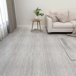 vidaXL PVC-Fliesen Selbstklebend 55 Stk. 5,11 m² Grau