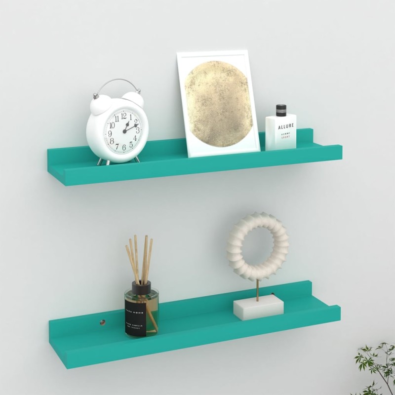 vidaXL Wandregale 2 Stk. Blau 40x9x3 cm vidaXL Wandregale 2 Stk. Blau 40x9x3 cm