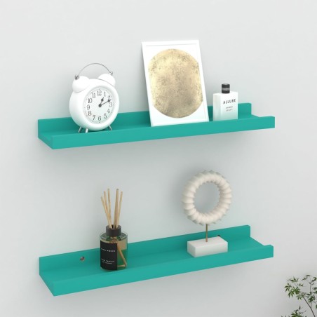 vidaXL Wandregale 2 Stk. Blau 40x9x3 cm
