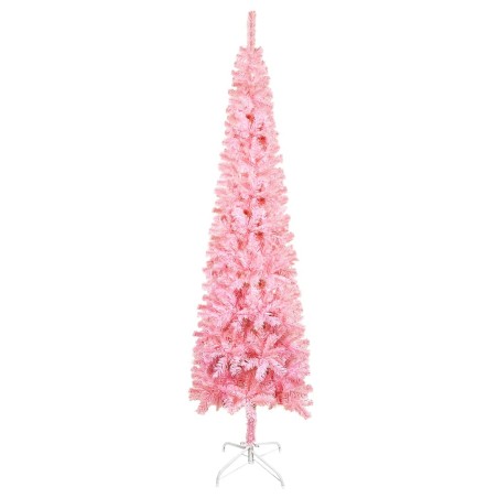 vidaXL Schlanker Weihnachtsbaum Rosa 120 cm 