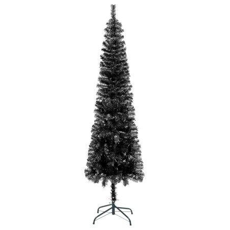 vidaXL Schlanker Weihnachtsbaum Schwarz 180 cm 