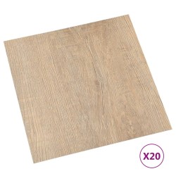 vidaXL PVC-Fliesen Selbstklebend 20 Stk. 1,86 m² Braun