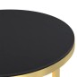 vidaXL Beistelltisch Golden und Schwarz 45 cm Hartglas vidaXL Beistelltisch Golden und Schwarz 45 cm Hartglas