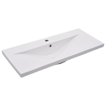 vidaXL Einbauwaschbecken 91x39,5x18,5 cm Keramik Weiß   