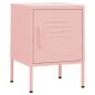 vidaXL Nachttisch Rosa 35x35x51 cm Stahl vidaXL Nachttisch Rosa 35x35x51 cm Stahl