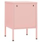 vidaXL Nachttisch Rosa 35x35x51 cm Stahl vidaXL Nachttisch Rosa 35x35x51 cm Stahl