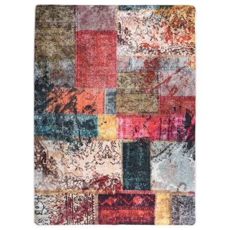 vidaXL Teppich Waschbar Patchwork Mehrfarbig 120x180 cm Rutschfest