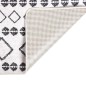 vidaXL Teppich Waschbar 80x150 cm Schwarz und Weiß Rutschfest vidaXL Teppich Waschbar 80x150 cm Schwarz und Weiß Rutschfest