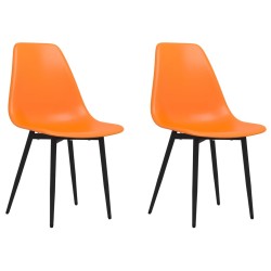vidaXL Esszimmerstühle 2 Stk. Orange PP