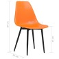 vidaXL Esszimmerstühle 2 Stk. Orange PP vidaXL Esszimmerstühle 2 Stk. Orange PP