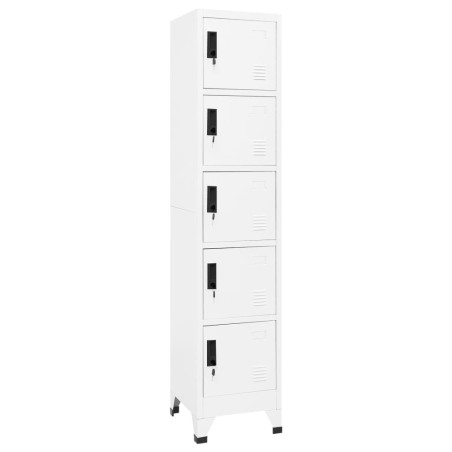 vidaXL Schließfachschrank Weiß 38x40x180 cm Stahl