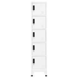 vidaXL Schließfachschrank Weiß 38x40x180 cm Stahl