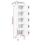 vidaXL Schließfachschrank Weiß 38x40x180 cm Stahl vidaXL Schließfachschrank Weiß 38x40x180 cm Stahl