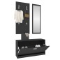 vidaXL 3-tlg. Flurmöbel-Set Schwarz Holzwerkstoff vidaXL 3-tlg. Flurmöbel-Set Schwarz Holzwerkstoff