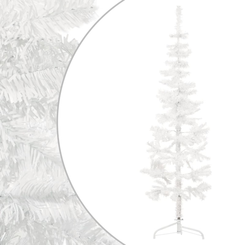 vidaXL Künstlicher Halb-Weihnachtsbaum mit Ständer Schlank Weiß 150 cm vidaXL Künstlicher Halb-Weihnachtsbaum mit Ständer Schlank Weiß 150 cm