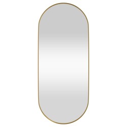 vidaXL Wandspiegel Golden 25x60 cm Oval