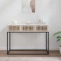 vidaXL Konsolentisch Weiß 105x30x75 cm Holzwerkstoff und Eisen vidaXL Konsolentisch Weiß 105x30x75 cm Holzwerkstoff und Eisen