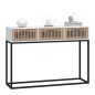 vidaXL Konsolentisch Weiß 105x30x75 cm Holzwerkstoff und Eisen vidaXL Konsolentisch Weiß 105x30x75 cm Holzwerkstoff und Eisen