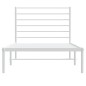vidaXL Bettgestell mit Kopfteil Metall Weiß 75x190 cm vidaXL Bettgestell mit Kopfteil Metall Weiß 75x190 cm