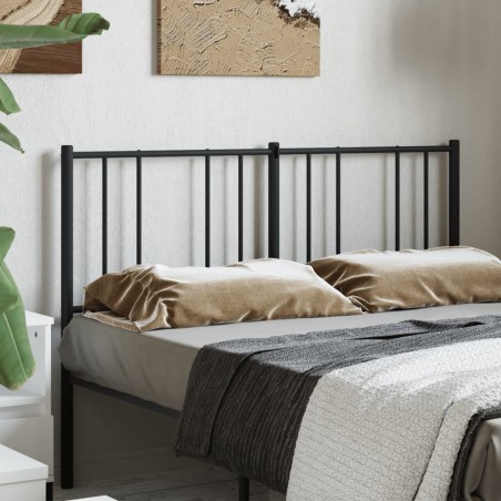 vidaXL Kopfteil Metall Schwarz 135 cm