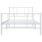 vidaXL Bettgestell mit Kopf- und Fußteil Metall Weiß 80x200 cm vidaXL Bettgestell mit Kopf- und Fußteil Metall Weiß 80x200 cm