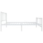 vidaXL Bettgestell mit Kopf- und Fußteil Metall Weiß 80x200 cm vidaXL Bettgestell mit Kopf- und Fußteil Metall Weiß 80x200 cm