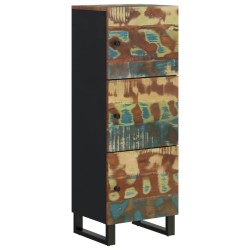 vidaXL Highboard mit 3 Türen 40x33x110 cm Altholz Massiv & Eisen