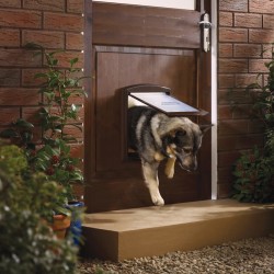 PetSafe Haustiertür 2-Wege 755 Mittelgroß 26,7x22,8 cm Braun