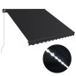 vidaXL Markise Manuell Einziehbar mit LED 300x250 cm Anthrazit vidaXL Markise Manuell Einziehbar mit LED 300x250 cm Anthrazit