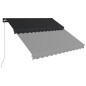 vidaXL Markise Manuell Einziehbar mit LED 300x250 cm Anthrazit vidaXL Markise Manuell Einziehbar mit LED 300x250 cm Anthrazit