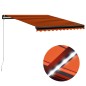vidaXL Markise Manuell Einziehbar LED 350x250 cm Orange & Braun vidaXL Markise Manuell Einziehbar LED 350x250 cm Orange & Braun