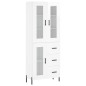 Highboard Hochglanz-Weiß 69,5x34x180 cm Holzwerkstoff Highboard Hochglanz-Weiß 69,5x34x180 cm Holzwerkstoff