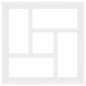 vidaXL Wandregal Weiß 45,1x16x45,1 cm Holzwerkstoff vidaXL Wandregal Weiß 45,1x16x45,1 cm Holzwerkstoff