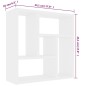 vidaXL Wandregal Weiß 45,1x16x45,1 cm Holzwerkstoff vidaXL Wandregal Weiß 45,1x16x45,1 cm Holzwerkstoff